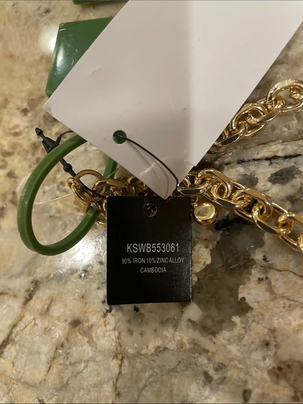 NWT kate spade gold chain belt